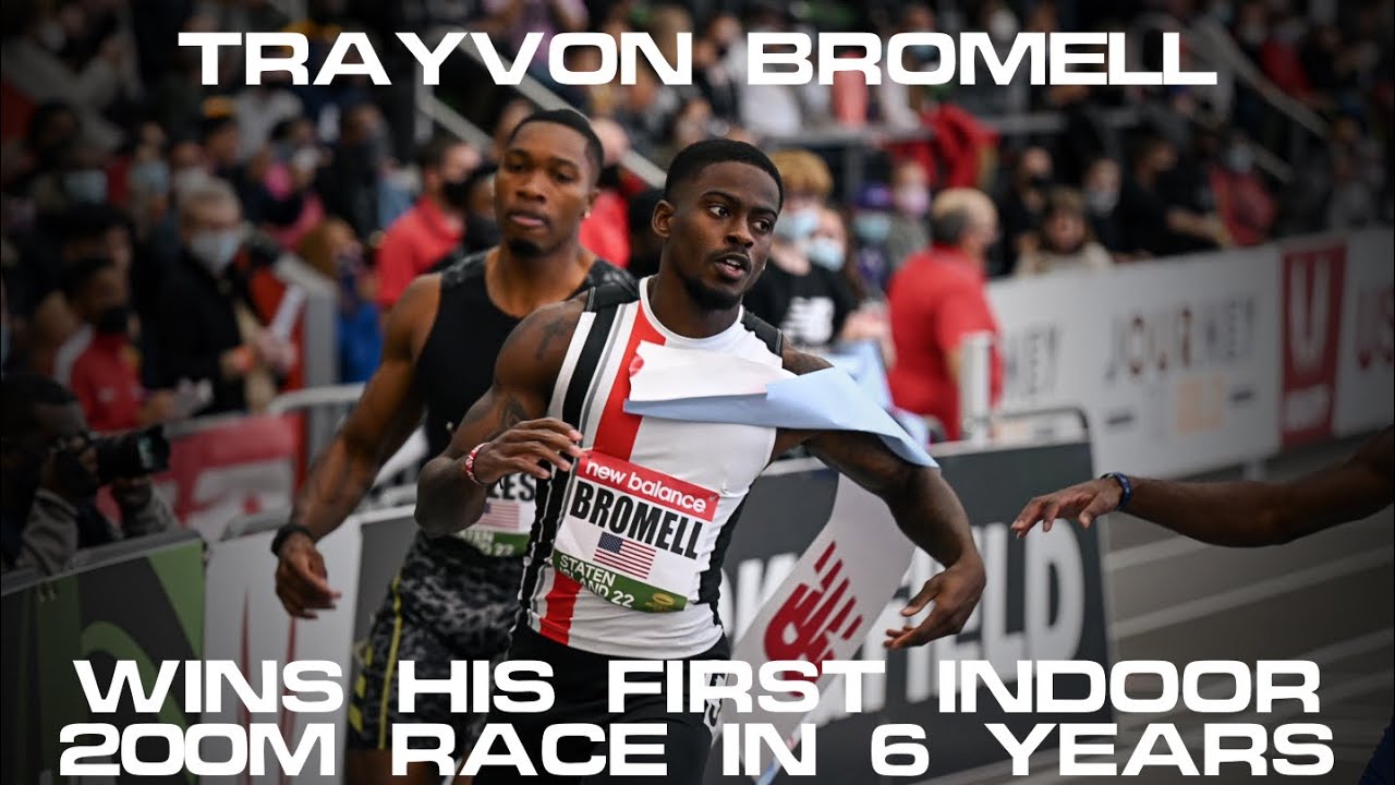Trayvon Bromell Wins His First Indoor 200m Race in Six Years - YouTube