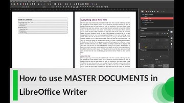 How to use MASTER DOCUMENTS in LibreOffice Writer