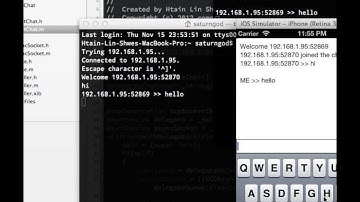 Nodejs TCP socket chat with iOS