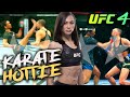 Karate Hottie Michelle Waterson Is Nice! Great Moveset and Submissions! UFC 4 Knockouts Online!