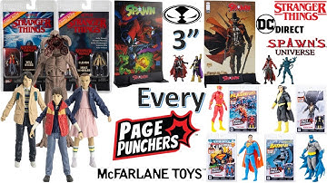 *see newer video* Every McFarlane Toys 3" Page Punchers Stranger Things DC Direct Spawn Universe