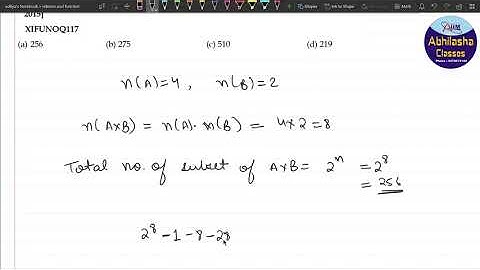XIFUNOQ117 _ Let A and B be two sets containing four and two elements respectively. Then the number