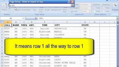 Excel 2007 Lesson 9 Page Setup