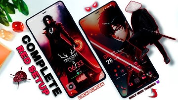I Used Xiaomi Themes Only To Customize Like this 😍❤️ | Best Miui 13/12 Themes | Dark Red Setup.