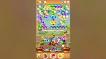 Bubble Pop Forest Rescue Level 186 no booster [Gameplay Walkthrough] optimized for smartphones