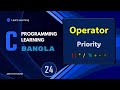 C programming full course Bangla|| Part: 24 || (Operator Priority) || অপারেটর ক্রম !
