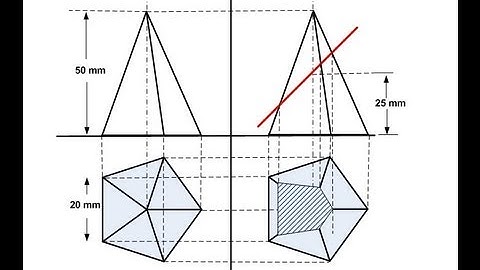 Section of solids - Pentagon Pyramid