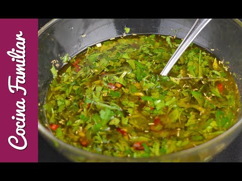 Como hacer salsa chimichurri para asados | Recetas caseras de Javier Romero