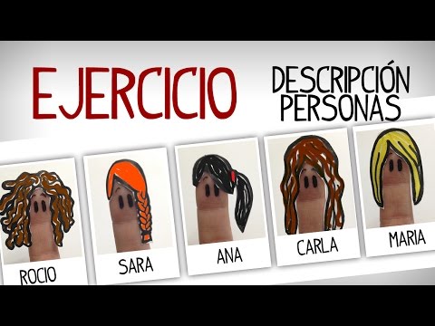 Ejercicio describir personas en español: quien es quien