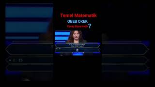 Temel Matematik Soruları. Obeb-Okek Sorusu. Şfet