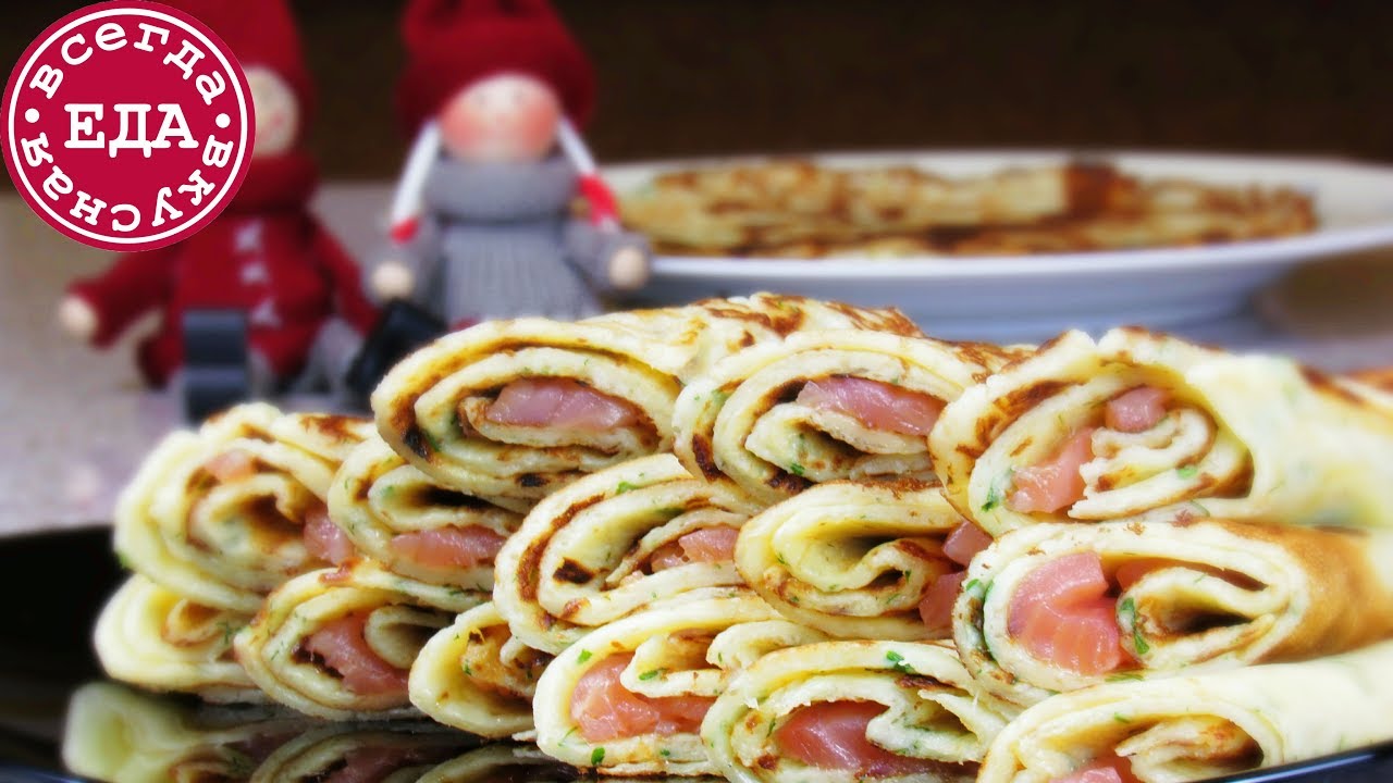 Блины с семгой - самые вкусные, красивые и оригинальные идеи приготовления закуски Блины с семгой - самые вкусные, красивые и оригинальные идеи приготовления закуски
