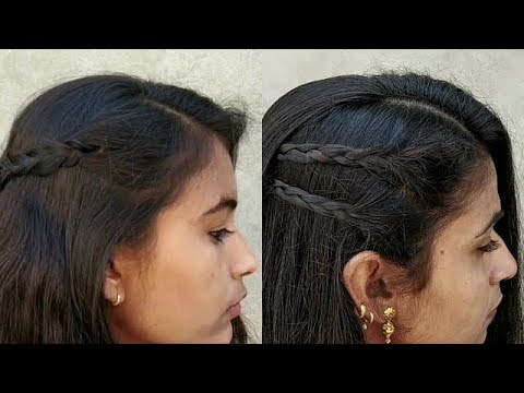 Easy one side hairstyles for girls  Beautiful  Quick hairstyles for  party  self hair style girl  YouTube