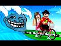 Bisiklet ile Her Saniye Hızlanıp Tsunamiden kaçtık! - ROBLOX