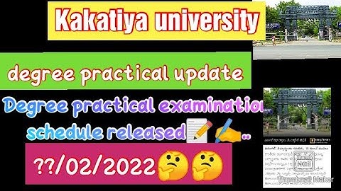 kU degree practical examination schedule dates/ KU