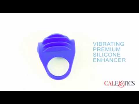 Эрекционное кольцо с вибрацией Silicone Fluttering Enhancer синее