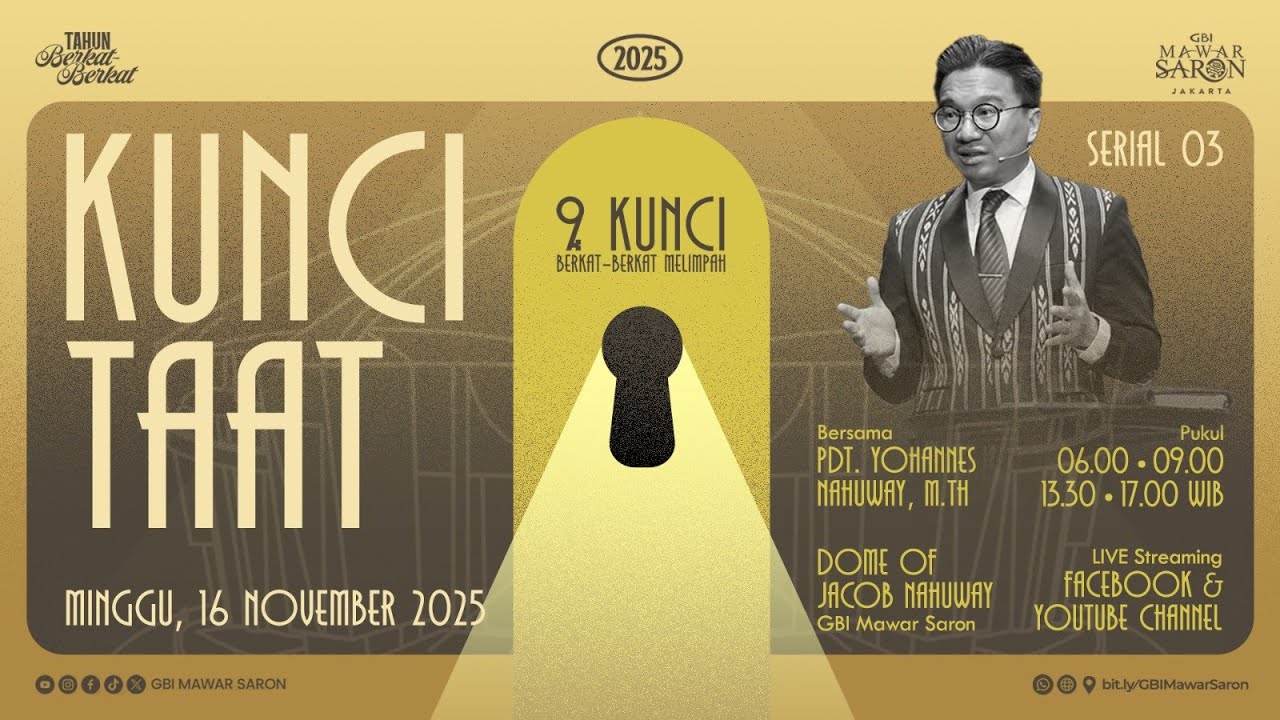 9 Kunci Berkat Berkat Melimpah | Ibadah Minggu GBI Mawar Saron Jakarta I