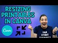 Resize Printables in Canva - Sizing Printable Wall Art