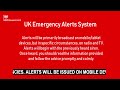 UK National Emergency Alert System Test