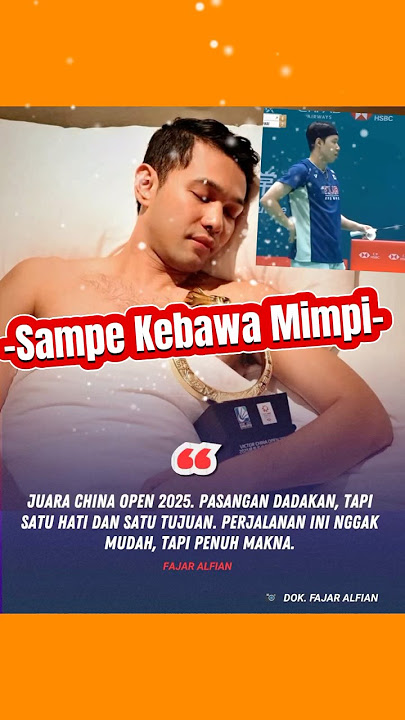 Tidurpun Mimpinya Seperti ini ya. #fajaralfian #badminton #shortvideo #shorts #shortsviral
