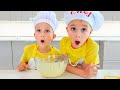 Vlad y Niki cocinando y jugando con mamá - videos divertidos para niños