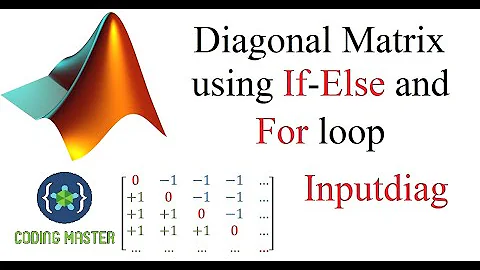 Create diagonal matrix using nested For loop and If-Else statements | MATLAB