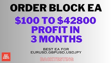 Order Block EA Forex MT4 Robot $100 To $42800 Profit In 3 Months | Best forex robots