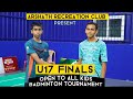 Joshua nicolas vs kishore  u17 boys singles finals  arshath recreation club  kayalpatnam