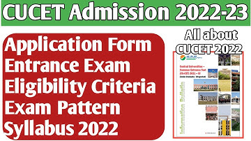 CUCET Admission Process 2022! Form date, Entrance Test, Syllabus,Exam Pattern, Preparation Tips 2022
