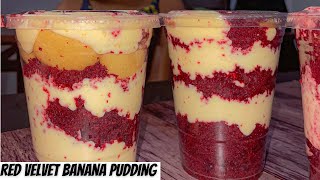 Red Velvet Banana Pudding