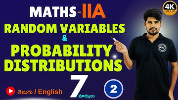 Inter Maths -IIA | Random Variables & Probability Distributions|Most Expected Questions 7 Marks |