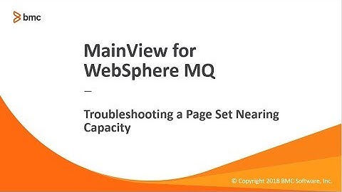MainView for WebSphere MQ - Troubleshooting a Page Set Nearing Capacity