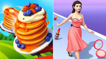 PANCAKE RUN Vs GIRL RUNNER 3D : Satisfying ASMR Gameplay - All Max Levels Gameplay 2025