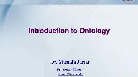 Introduction to Ontology (Part 1/2)