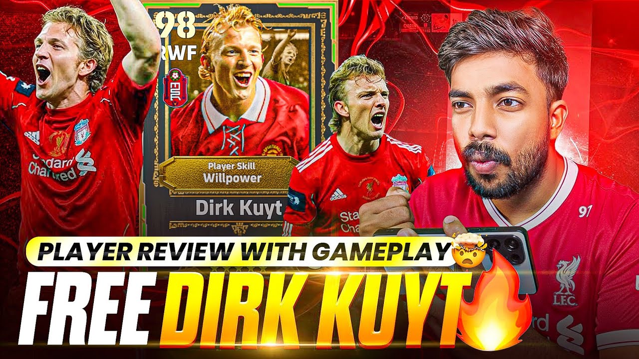 FREE DIRK KUYT PLAYER REVIEW WITH GAMEPLAY 🤯🔥 || ഫ്രീ കിട്ടിയ കാർഡ് ഇങ്ങനെ കളിക്കുമെന്ന് കരുതിയില്ല.