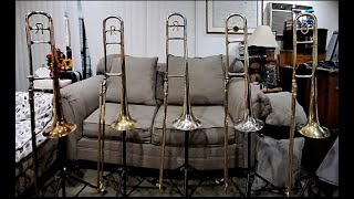 5 Vintage Reynolds - Roth - Ohio Band Instrument Co trombones