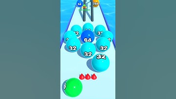 Ball run merge 2048 | Ball run Gameplay (Android, iOS #19) 🎄