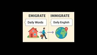 Emigrate vs. Imigrate #language#english#learning#vocabulary#shorts#education#learning#short