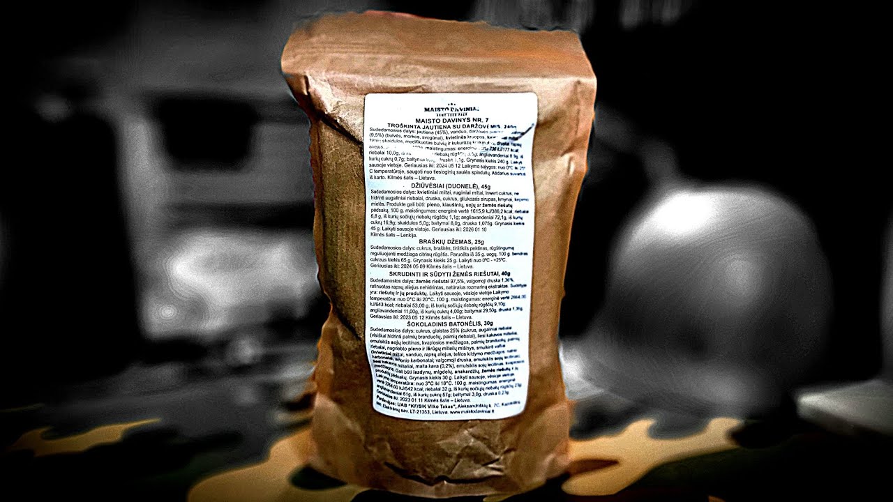*NEW* Lithuanian MRE l Menu 7 l Stewed beef and vegetables - YouTube