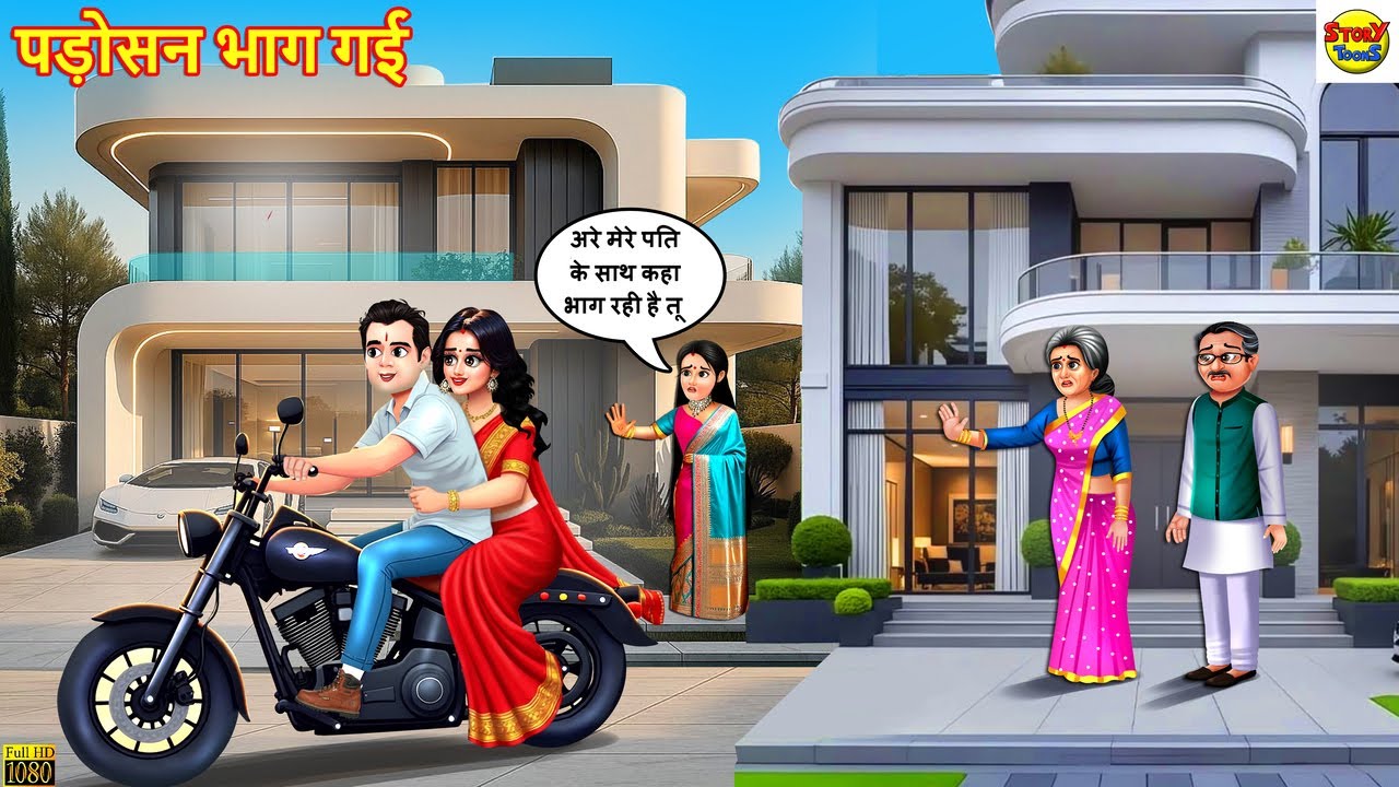 पड़ोसन भाग गई | Padosan Bhaag Gayi | Hindi Kahani | Hindi Cartoon | Moral Stories | Kahaniya | Story