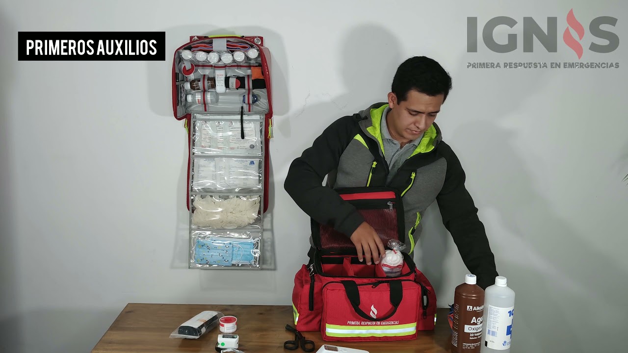 Kit de primeros auxilios de primera respuesta tipo mochila