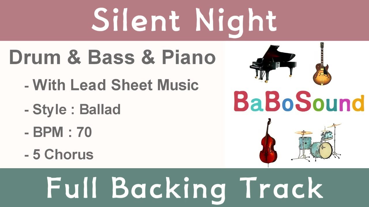 Silent Night / Jazz Backing Track (Full Track) / Piano & Bass & Drum