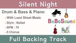 Video-Miniaturansicht von „Silent Night / Jazz Backing Track (Full Track) / Piano & Bass & Drum“