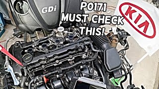 CODE P0171 SYSTEM TOO LEAN KIA SORENTO, KIA SPORTAGE MUST CHECK THIS