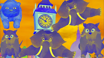 HICKORY DICKORY DOCK-RANDOM COLOR EFFECTS//FOUR ANIMALS IN THE CLOCK EFFECTS