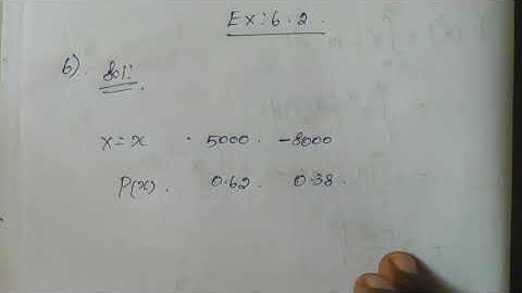 12 th BM, Exercise 6.2-6, Random variable and mathematical expectation, Chapter-6