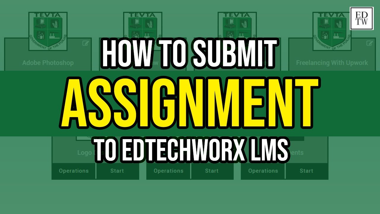 how to submit assignment on lms