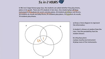 S1 in 2 Hours: 3-way Venn Diagrams