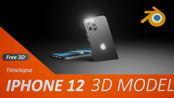 IPHONE 12 3D Model with Blender 2.9 (Timelapse)