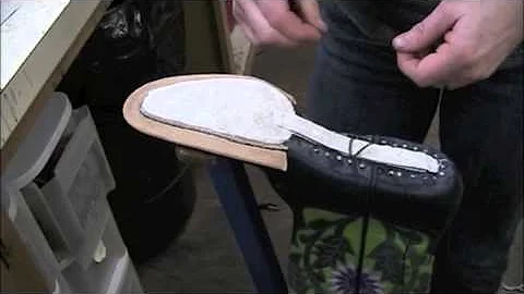 14: Putting in the steel shank