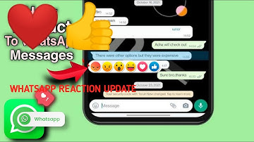 WhatsApp Reaction feature update (WhatsApp message Reactions)